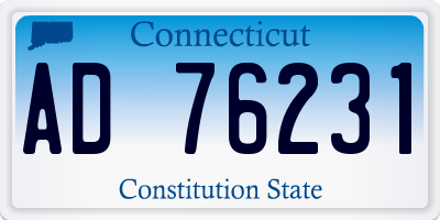 CT license plate AD76231