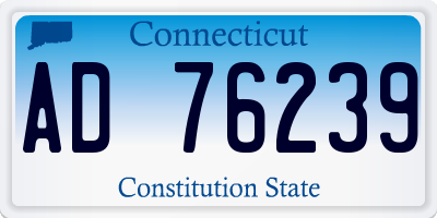 CT license plate AD76239