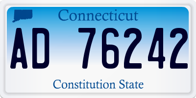 CT license plate AD76242