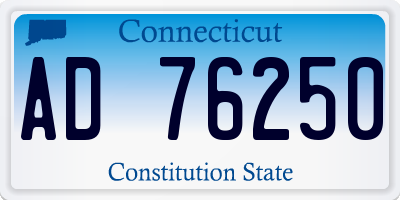 CT license plate AD76250