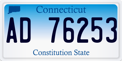 CT license plate AD76253