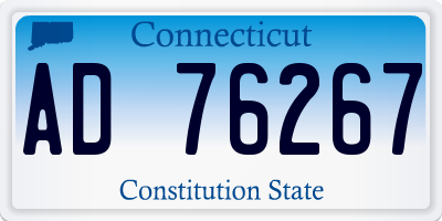 CT license plate AD76267
