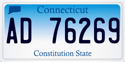 CT license plate AD76269