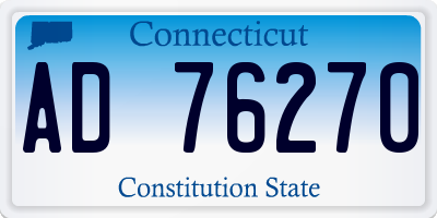 CT license plate AD76270