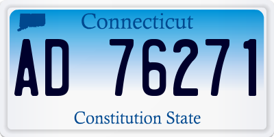 CT license plate AD76271