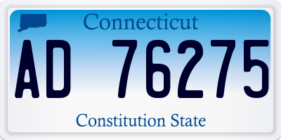 CT license plate AD76275