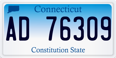 CT license plate AD76309