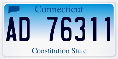 CT license plate AD76311
