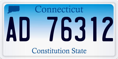 CT license plate AD76312
