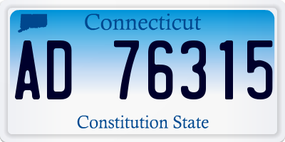 CT license plate AD76315
