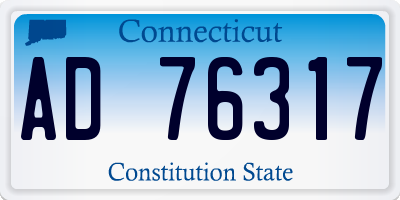 CT license plate AD76317