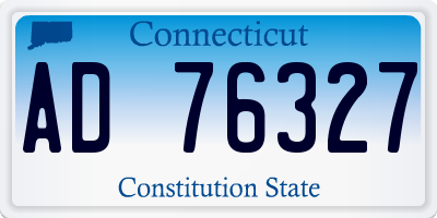 CT license plate AD76327