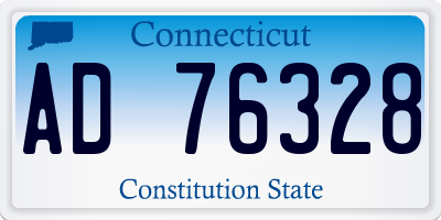 CT license plate AD76328