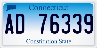 CT license plate AD76339