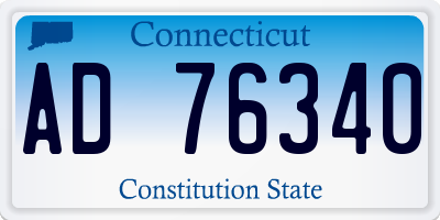 CT license plate AD76340
