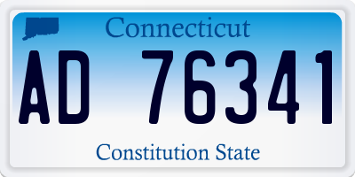 CT license plate AD76341
