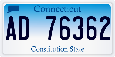 CT license plate AD76362