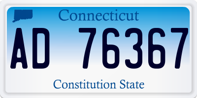 CT license plate AD76367