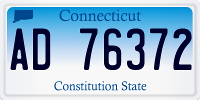 CT license plate AD76372