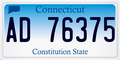 CT license plate AD76375