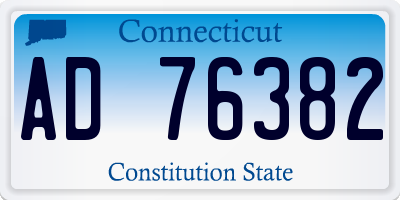 CT license plate AD76382