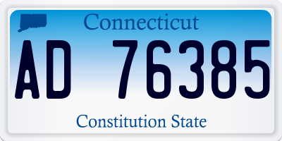 CT license plate AD76385