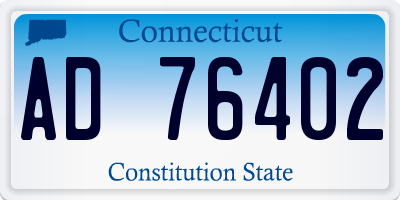 CT license plate AD76402