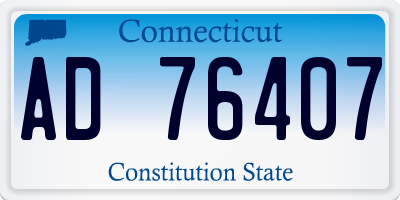 CT license plate AD76407