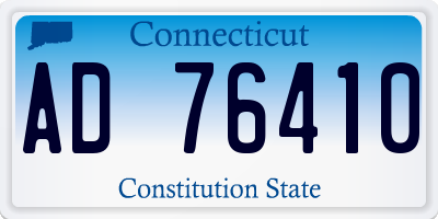 CT license plate AD76410
