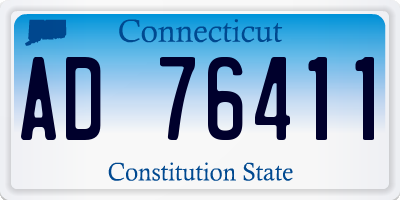 CT license plate AD76411