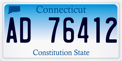 CT license plate AD76412