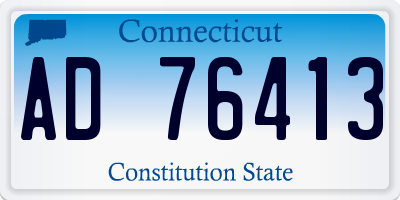 CT license plate AD76413