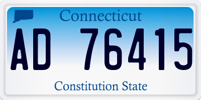 CT license plate AD76415