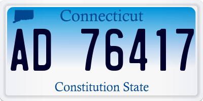 CT license plate AD76417