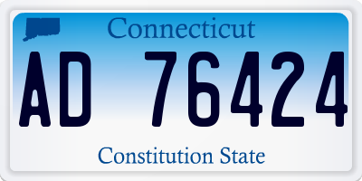 CT license plate AD76424