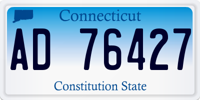 CT license plate AD76427