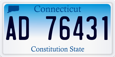 CT license plate AD76431