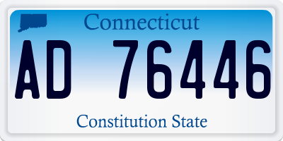 CT license plate AD76446