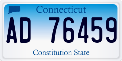 CT license plate AD76459