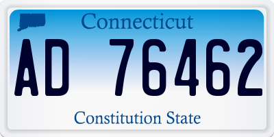 CT license plate AD76462
