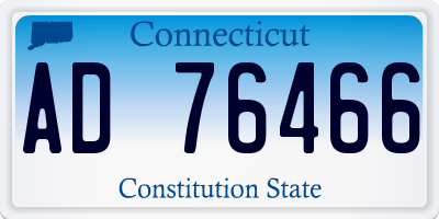 CT license plate AD76466