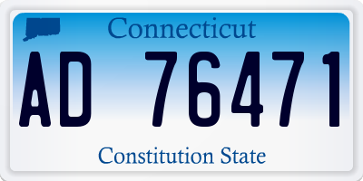 CT license plate AD76471