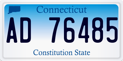 CT license plate AD76485