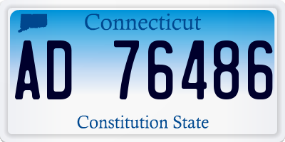 CT license plate AD76486