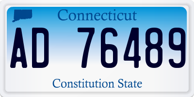 CT license plate AD76489