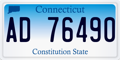 CT license plate AD76490
