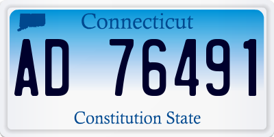 CT license plate AD76491