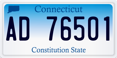 CT license plate AD76501