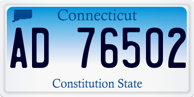 CT license plate AD76502