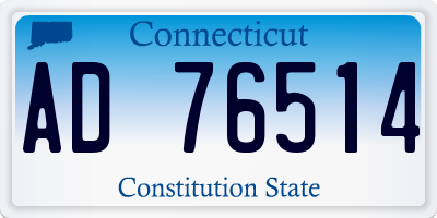 CT license plate AD76514